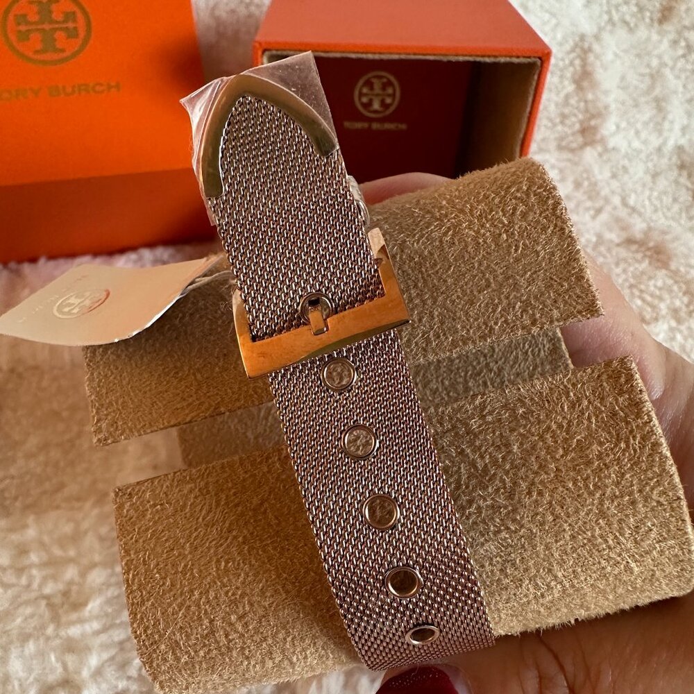 NWT! TBW7251 TORY BURCH Phipps Rose Gold-Tone Bracelet Watch Women - Picture 4 of 7